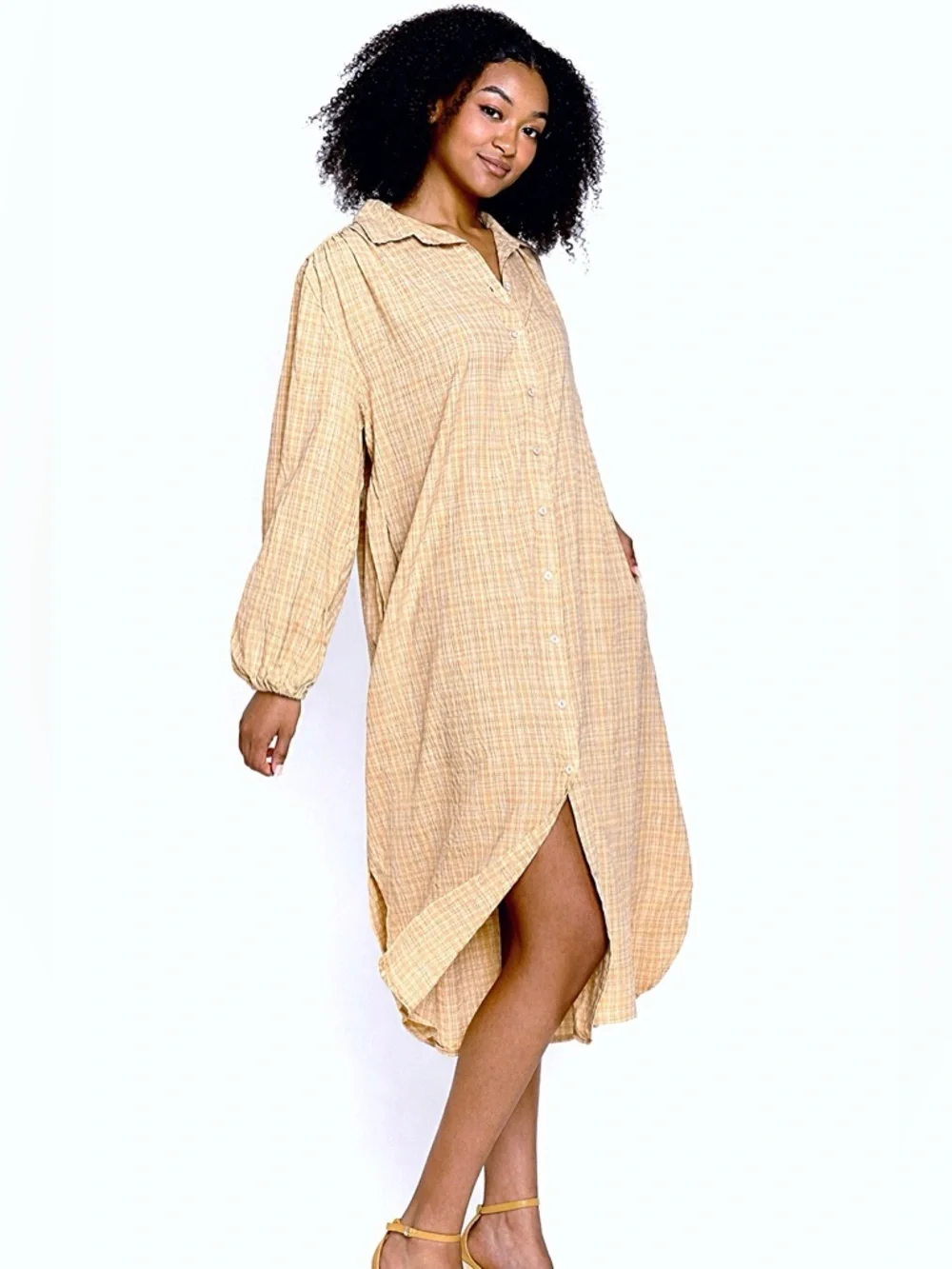 MAEVE Anthropologie Plaid Shirt Dress Medium - Picture 1 of 10